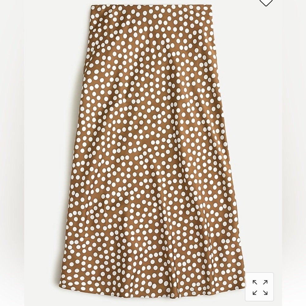 J.Crew Pull On Slip Skirt - Polka Dot